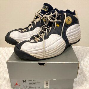 Vintage 1997 - Jordan Team White College Navy Size 14 US Mens Midnight Navy Blue